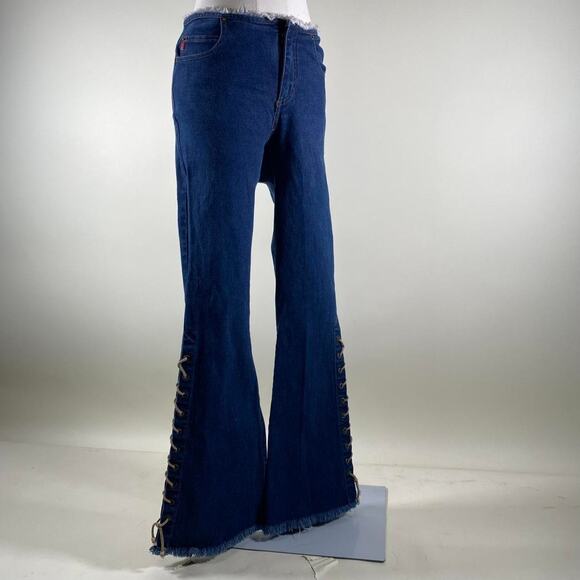 Vintage mudd boho lace up jeans - Picture 1 of 4